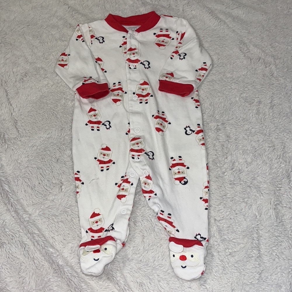 carters Christmas footie/ sleeper